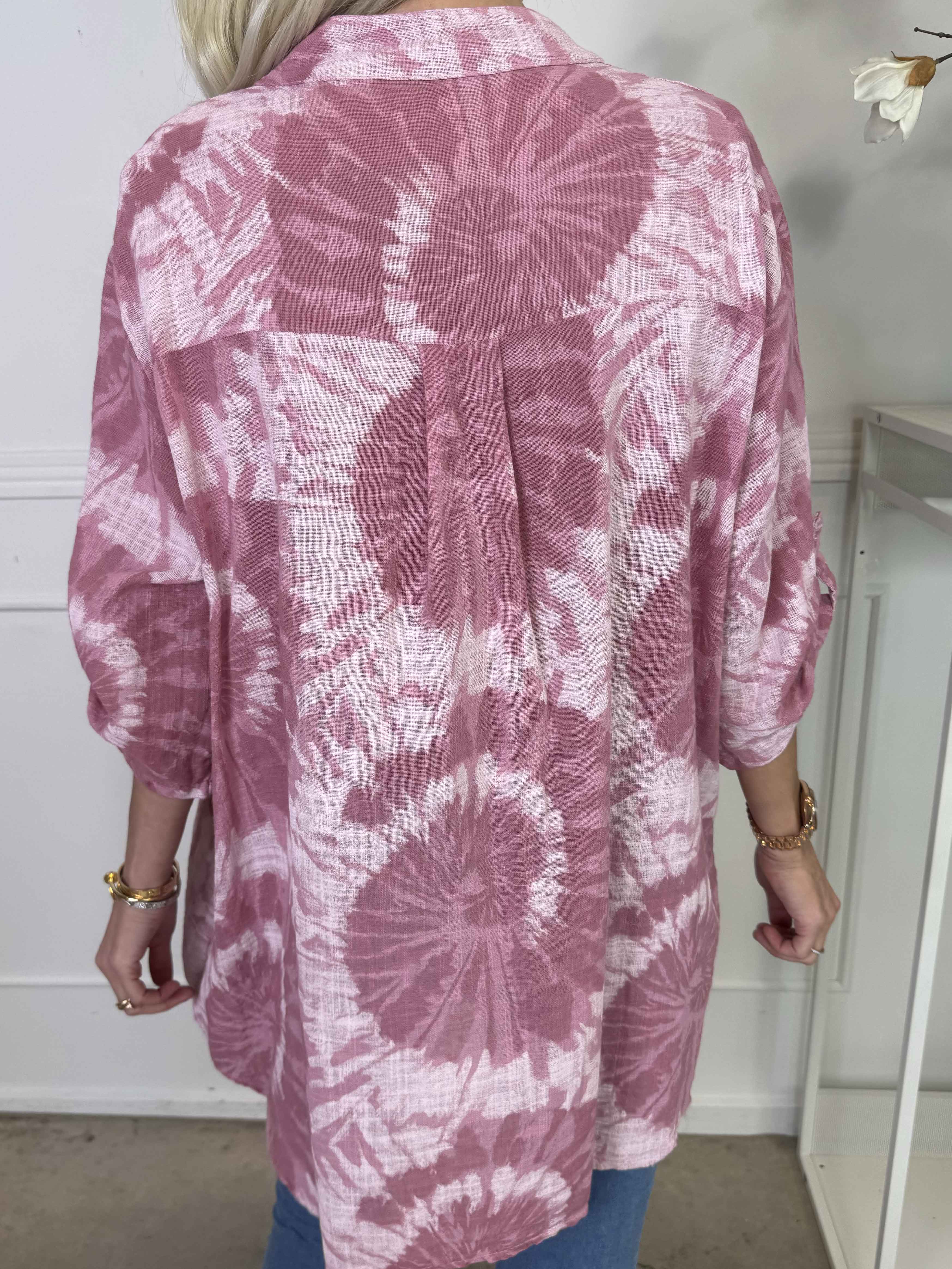 Akella - Mønstret skjorte i let bomuldsstof